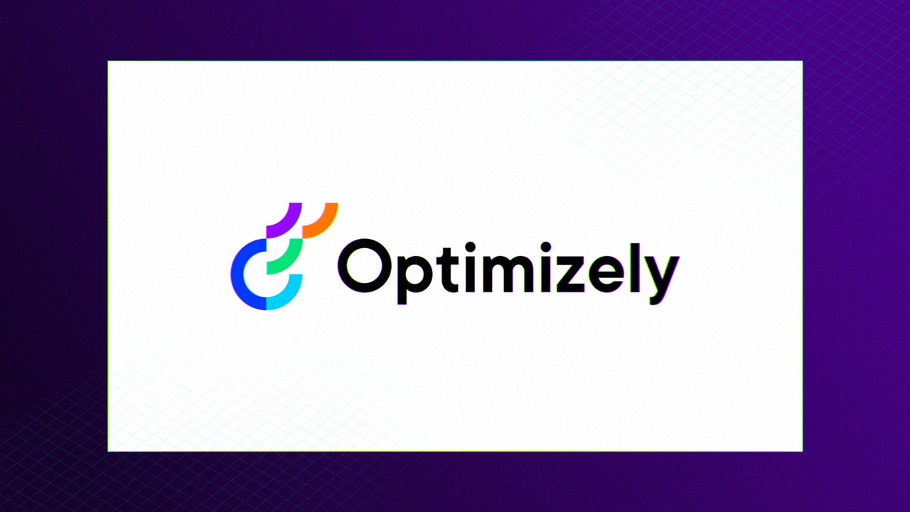 a banner with the text "optimizely" on it